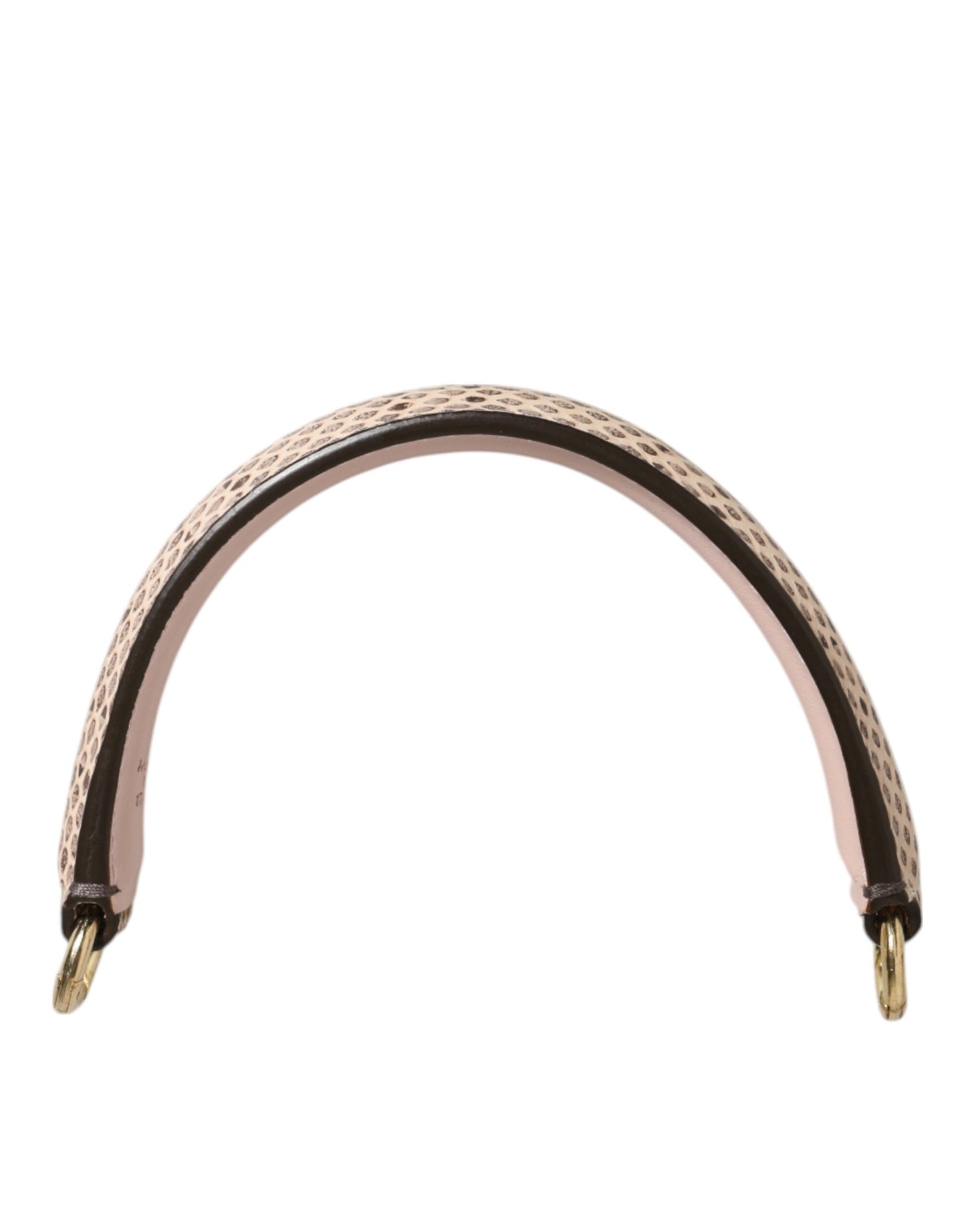 Dolce &amp; Gabbana Beige Braun Schlangenleder Gold Ring Schultergurt