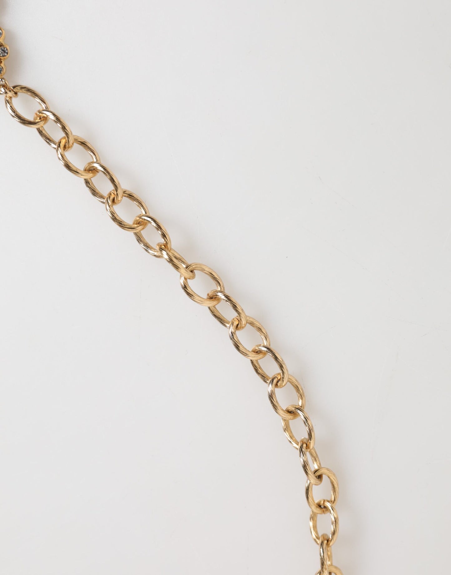 Dolce &amp; Gabbana Statement-Halskette mit goldenem Kristall-Uhrenanhänger