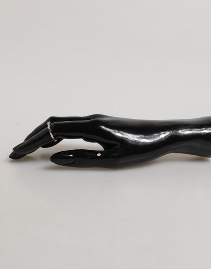 Nialaya Ewigkeitsring aus Sterlingsilber 925, Pavé-Fassung, Zirkonia-Kristall