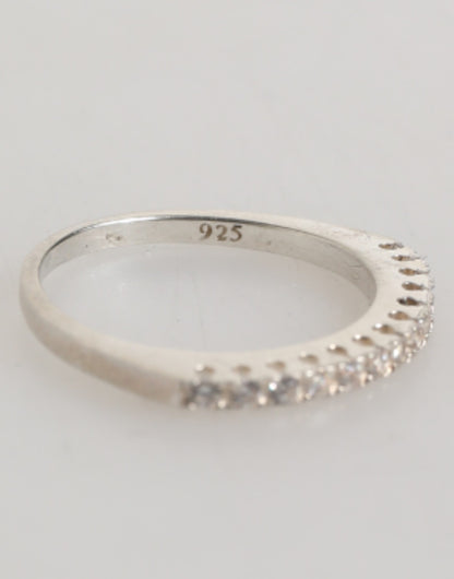 Nialaya Ewigkeitsring aus Sterlingsilber 925, Pavé-Fassung, Zirkonia-Kristall