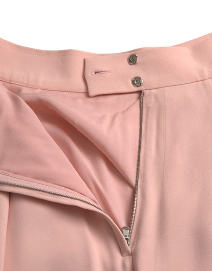 Dolce &amp; Gabbana – Faltenrock aus Viskose in Hellpuderrosa