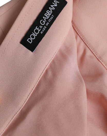 Dolce &amp; Gabbana – Faltenrock aus Viskose in Hellpuderrosa