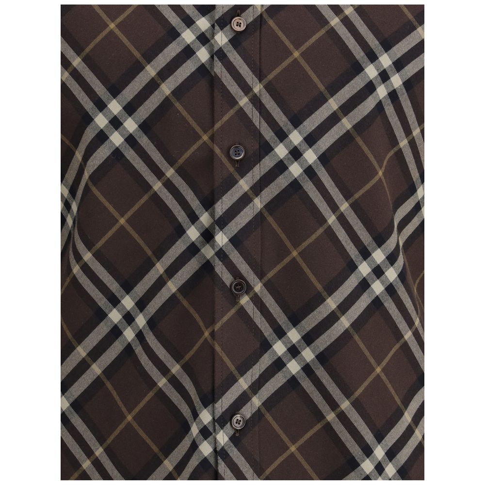 Burberry Hemd mit braunem Baumwollmuster