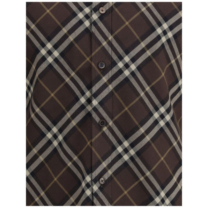 Burberry Hemd mit braunem Baumwollmuster