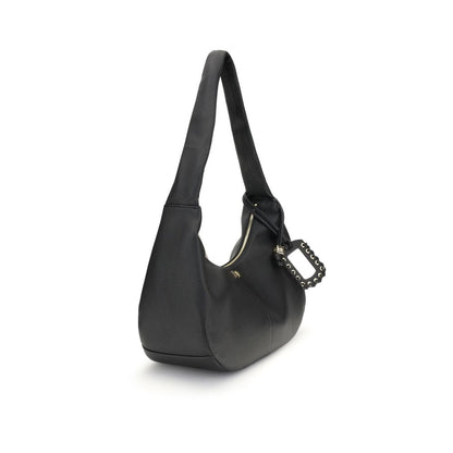 Ganni Hobo-Schultertasche aus Leder