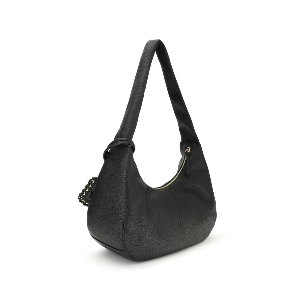 Ganni Hobo-Schultertasche aus Leder