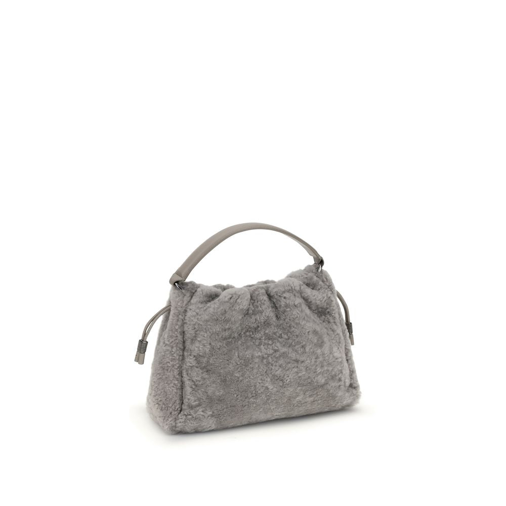 Brunello Cucinelli – Kleine Mellow-Schultertasche aus Shearling