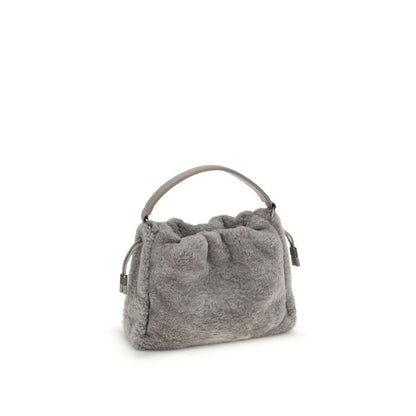 Brunello Cucinelli – Kleine Mellow-Schultertasche aus Shearling