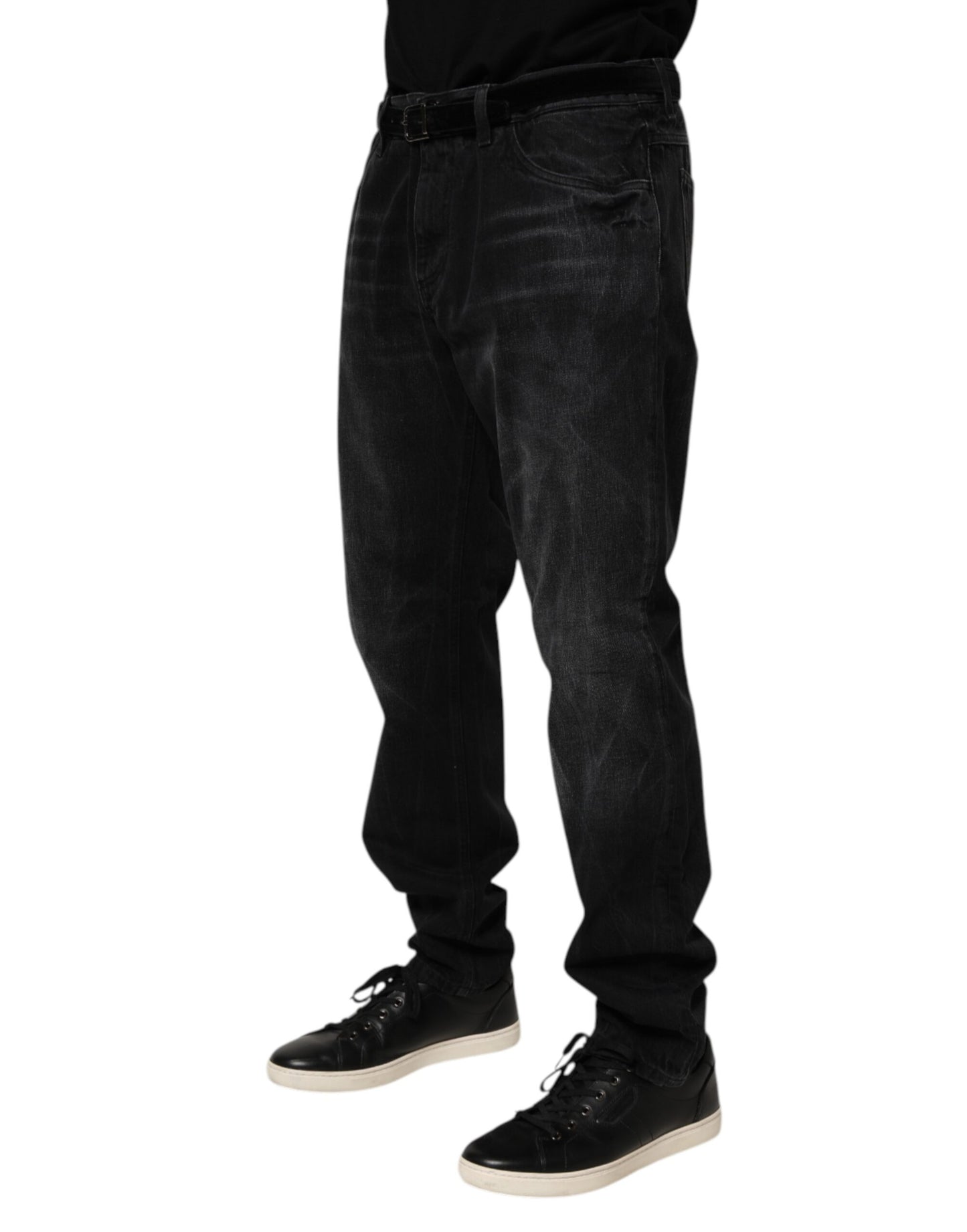 Dolce &amp; Gabbana – Schwarze Skinny-Jeans aus gewaschener Baumwolle für Herren