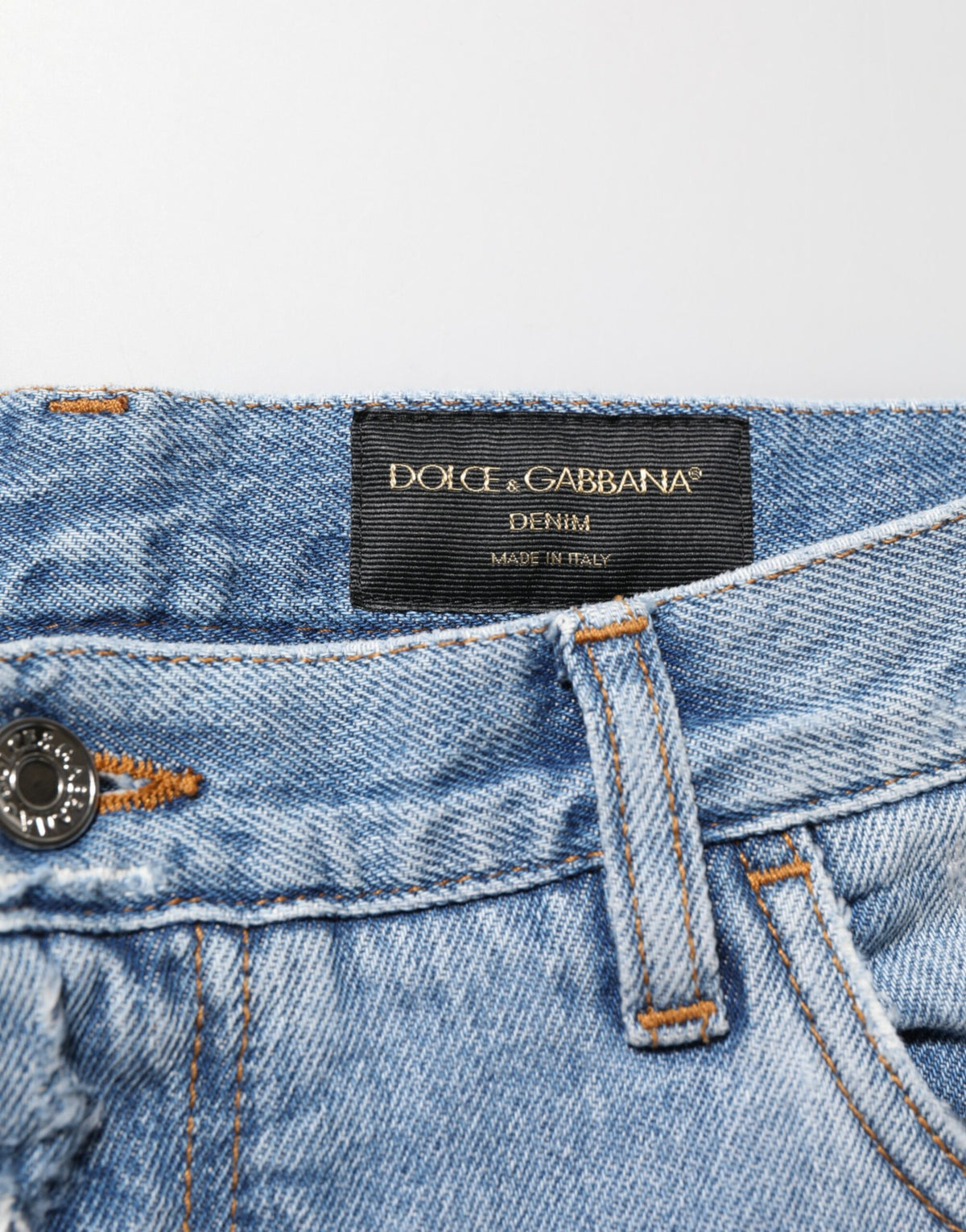 Dolce &amp; Gabbana – Blaue Jeans im Used-Look mit Rissen