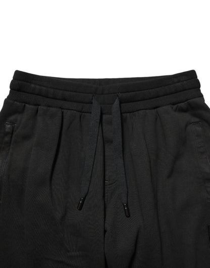 Dolce &amp; Gabbana Schwarze Jogginghose aus Baumwolle mit DG-Logo für Herren