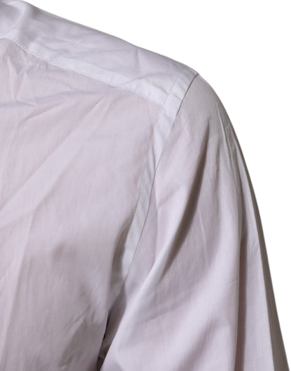 Dolce &amp; Gabbana – Weißes, GOLDENES Hemd mit Kronenkragen und formeller Kleidung