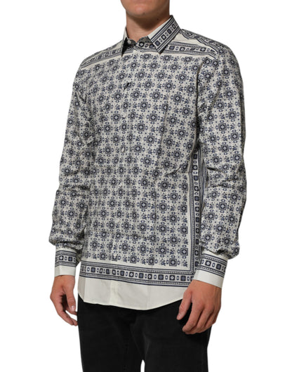 Dolce &amp; Gabbana – Mehrfarbiges Hemd mit Affenkrawatten-Print in Gold