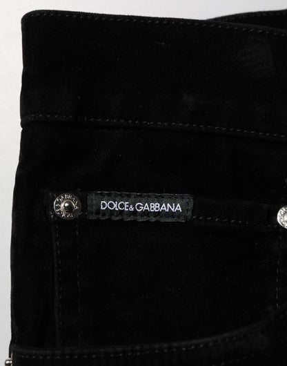 Dolce &amp; Gabbana – Schwarze Slim-Fit-Jeans aus Baumwolle