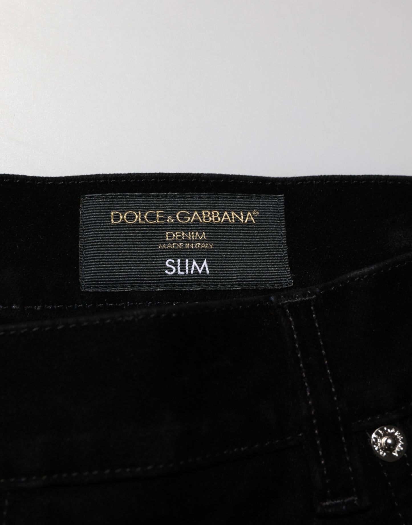 Dolce &amp; Gabbana – Schwarze Slim-Fit-Jeans aus Baumwolle