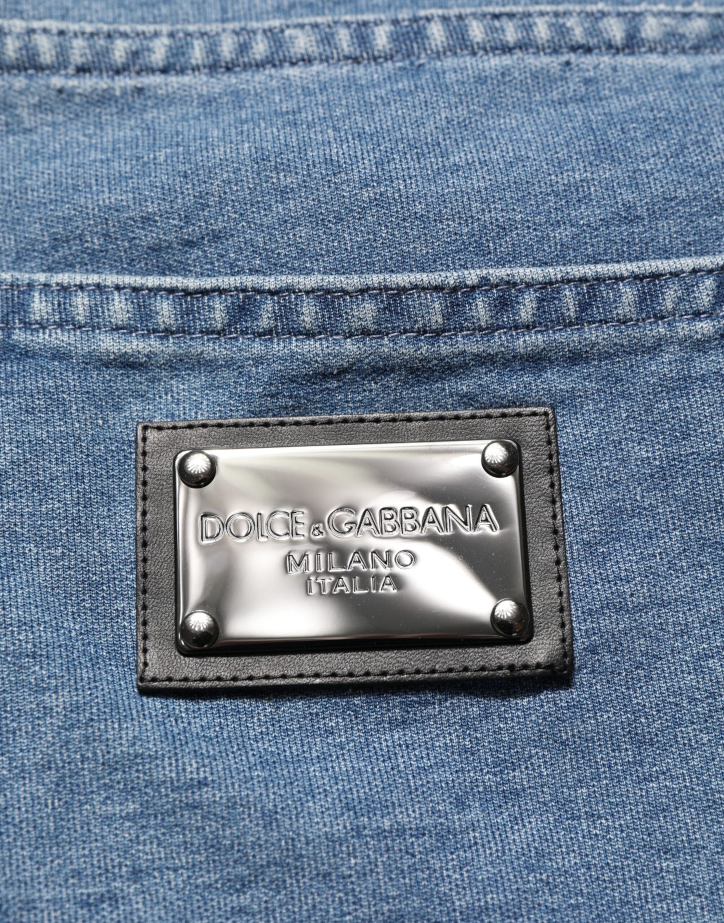 Dolce &amp; Gabbana Blaue Slim Fit-Jeans aus Baumwollstretch für Herren