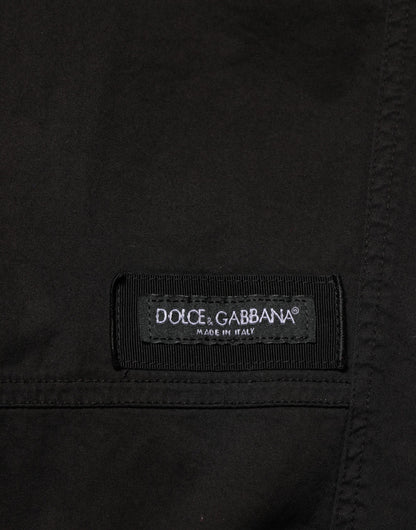 Dolce &amp; Gabbana – Schwarze Cargo-Jogginghose aus Baumwolle