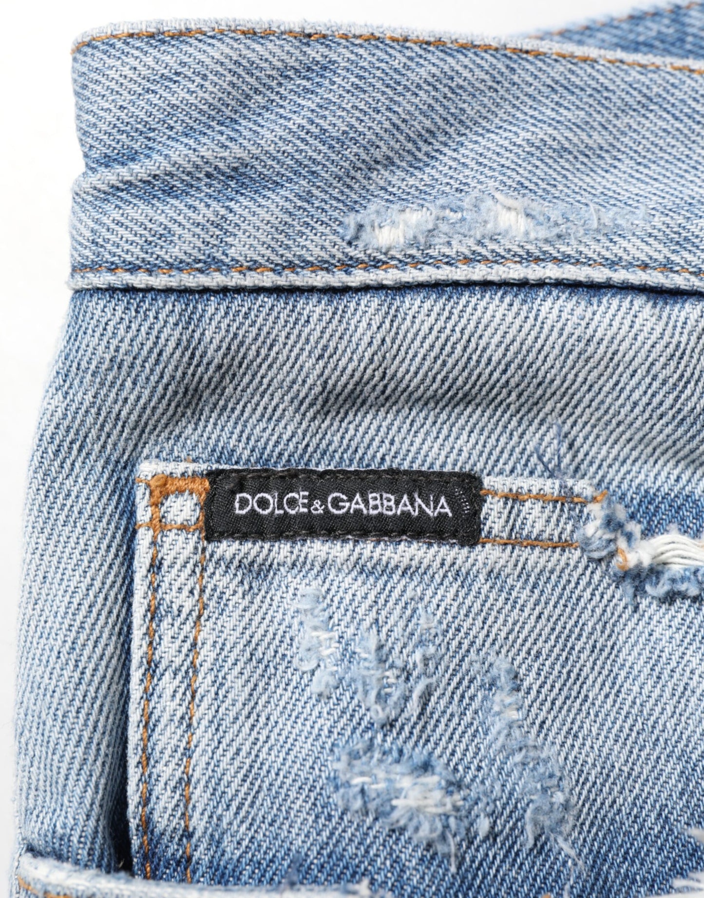 Dolce &amp; Gabbana – Blaue Jeans im Used-Look mit Rissen