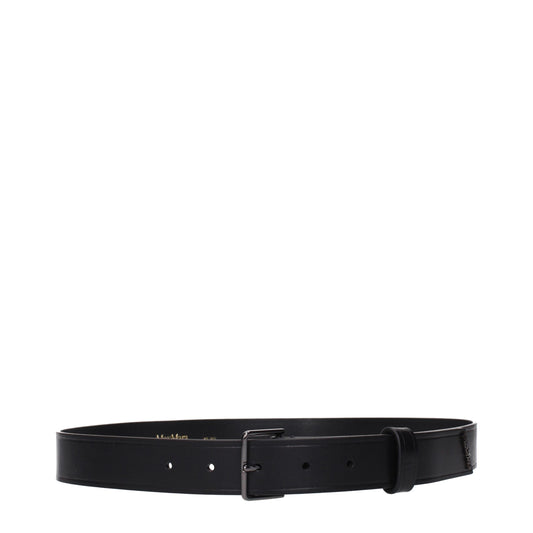 Max Mara – Schwarze, normale Ledergürtel