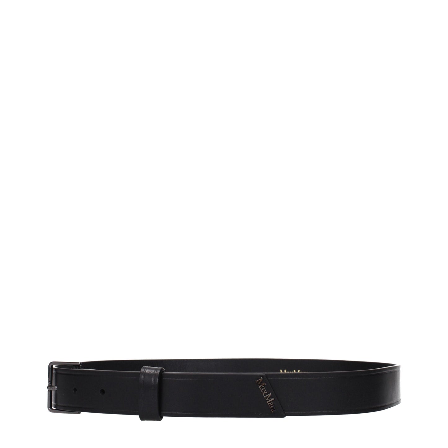 Max Mara – Schwarze, normale Ledergürtel