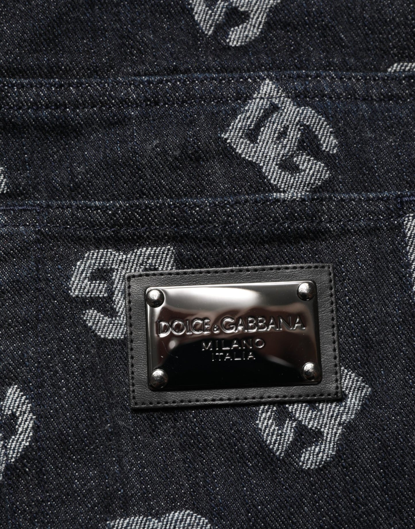 Dolce &amp; Gabbana – Schwarze Skinny-Jeans aus Baumwolle mit DG-Monogramm