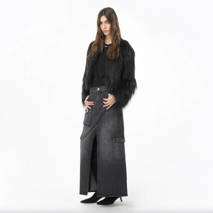 PINKO Schwarzer Baumwollrock