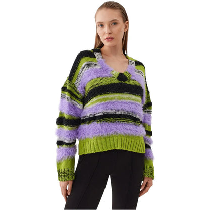 PINKO Purple Marabou Sweater