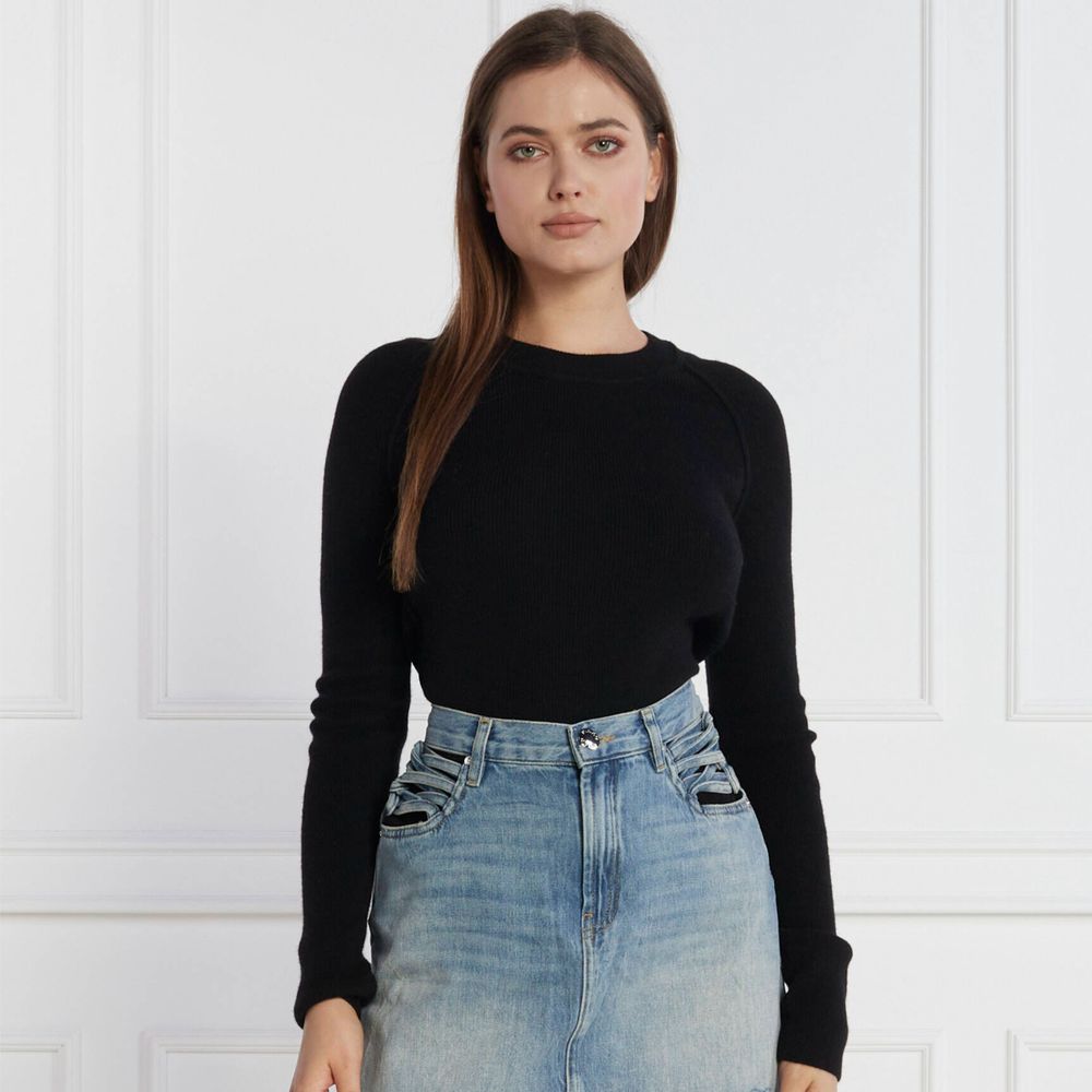 PINKO Black Wool Sweater
