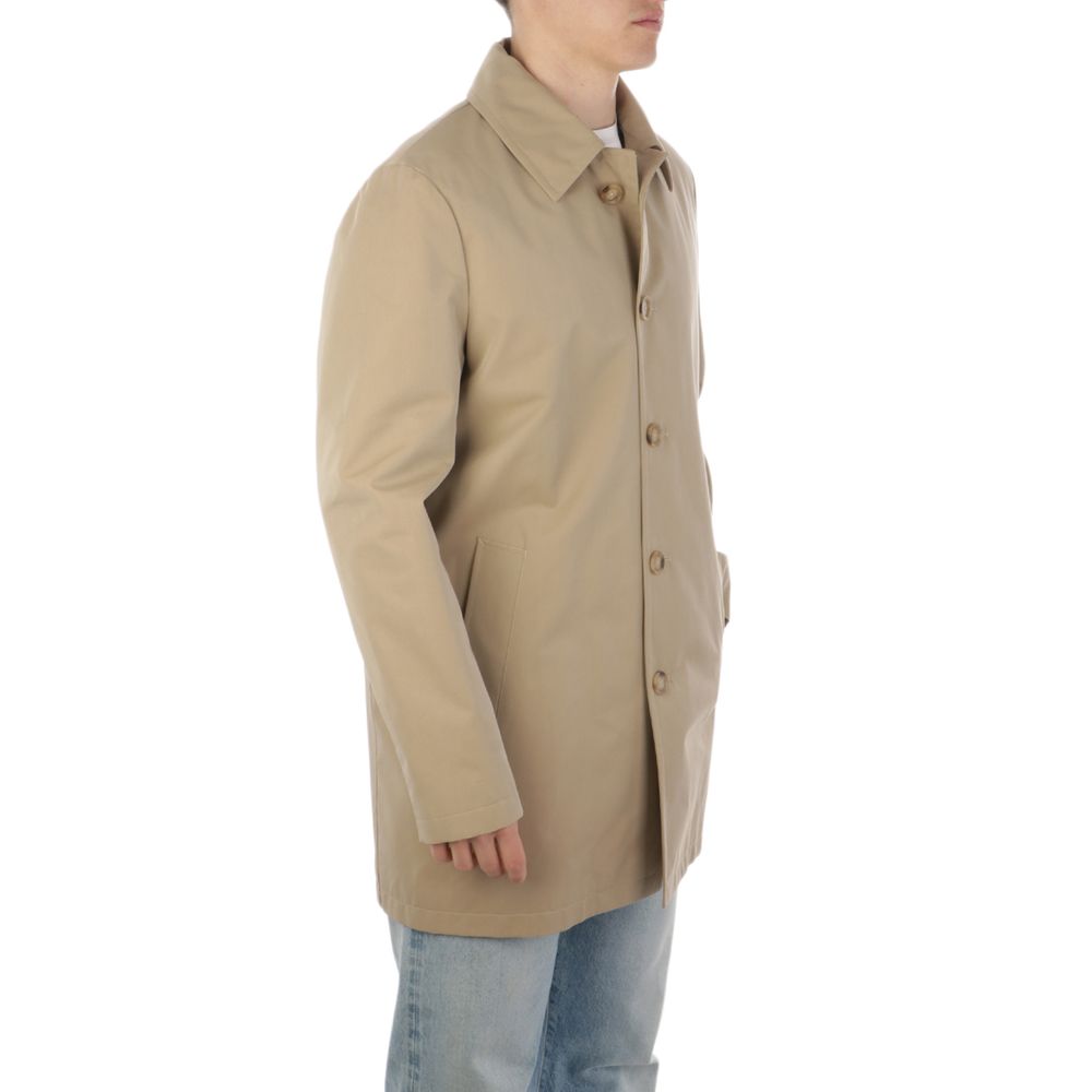 Aquascutum Beige Herren Trenchcoat aus Baumwolle