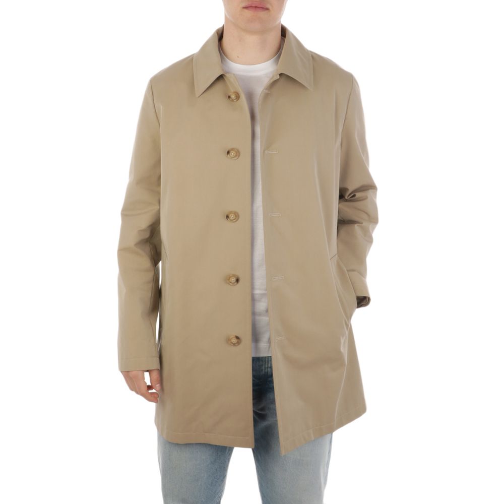Aquascutum Beige Herren Trenchcoat aus Baumwolle