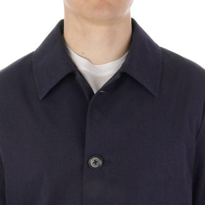 Aquascutum Herren-Trenchcoat aus blauer Baumwolle