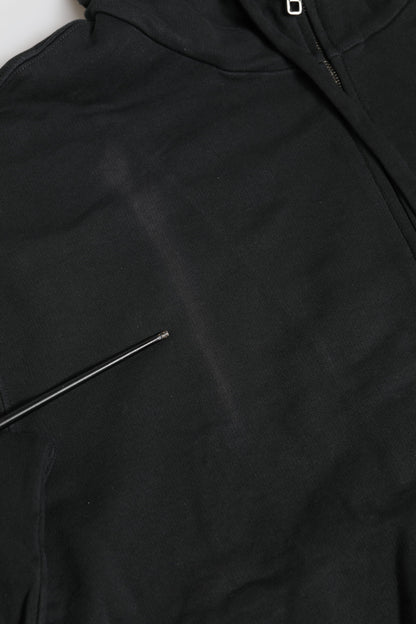 Dolce &amp; Gabbana – Schwarzes Sweatshirt mit durchgehendem Reißverschluss und Logo