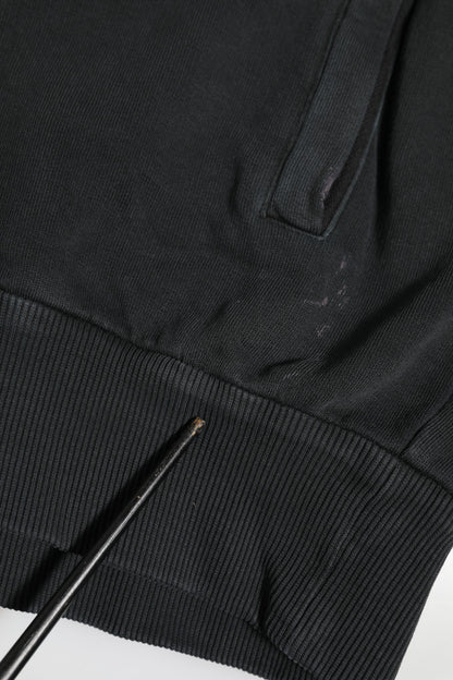 Dolce &amp; Gabbana – Schwarzes Sweatshirt mit durchgehendem Reißverschluss und Logo