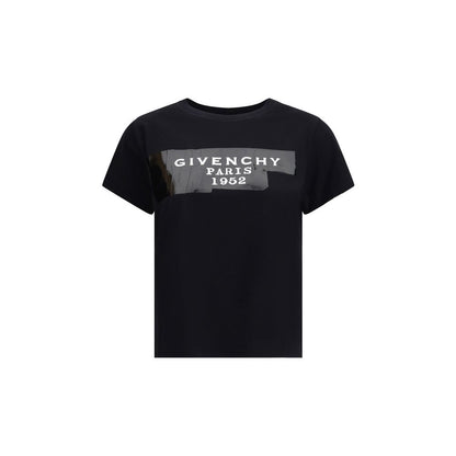 Givenchy Baumwoll-T-Shirt mit schwarzem Givenchy-Tape-Print