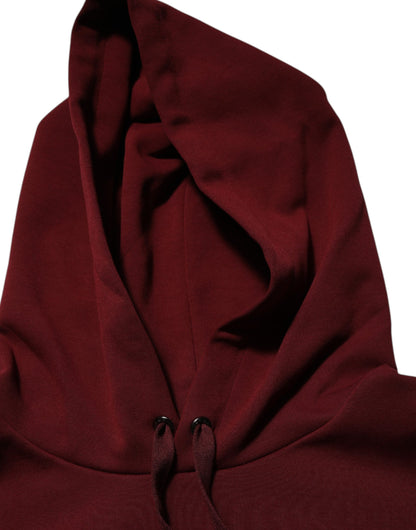 Dolce &amp; Gabbana Kastanienbraunes Kapuzensweatshirt mit geprägtem Logo