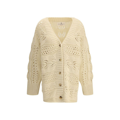 Ermanno Scervino Cardigan aus beigefarbenem Kaschmir