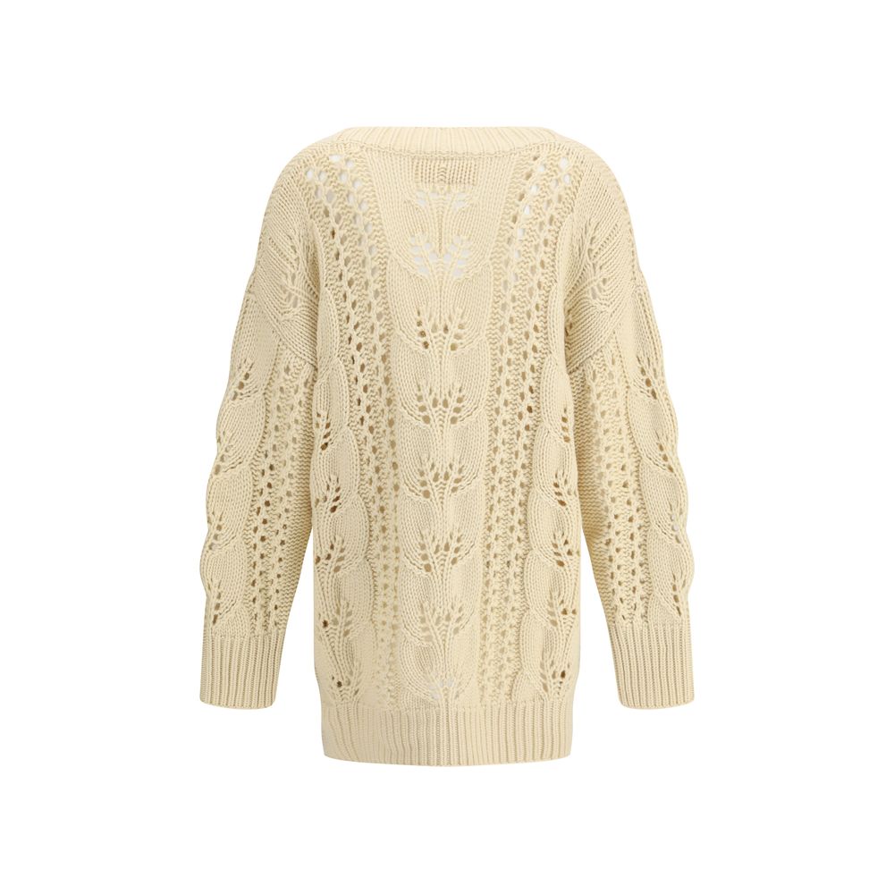 Ermanno Scervino Cardigan aus beigefarbenem Kaschmir