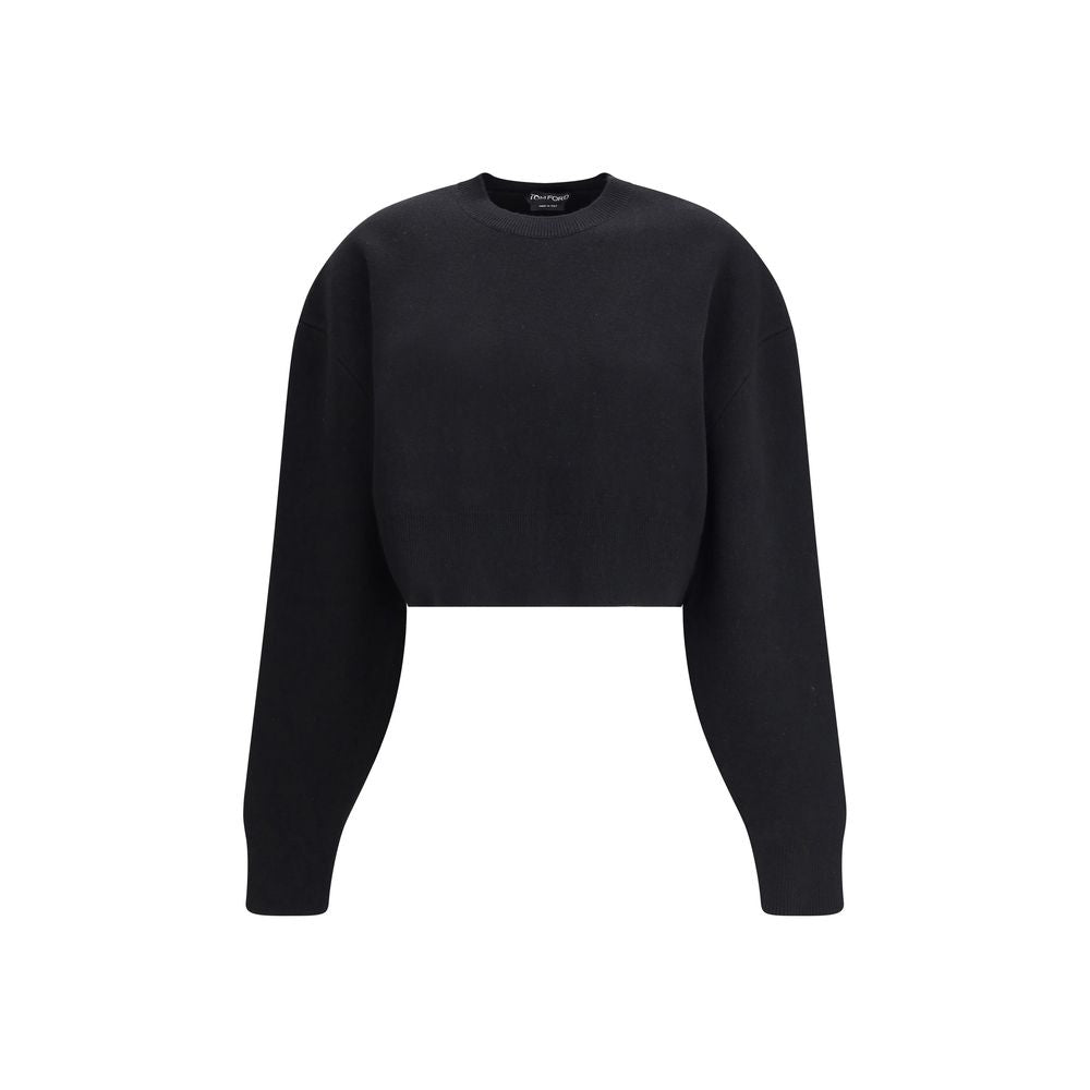 Tom Ford Sweatshirt aus schwarzer Fleecewolle