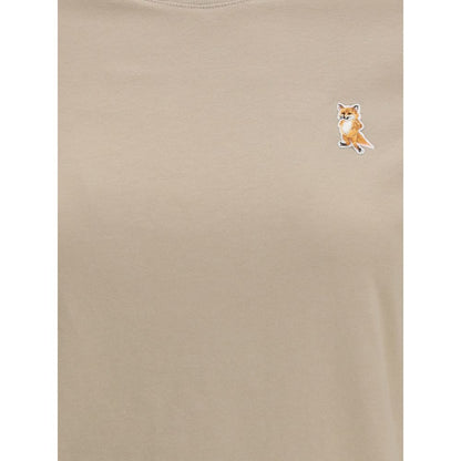 Maison Kitsuné Beige Cotton T-Shirt