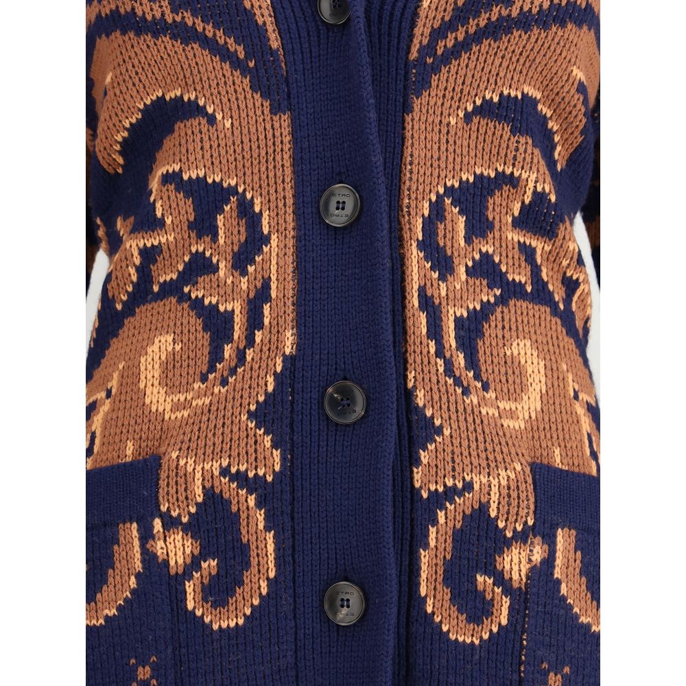 Etro Woll-Jacquard-Cardigan