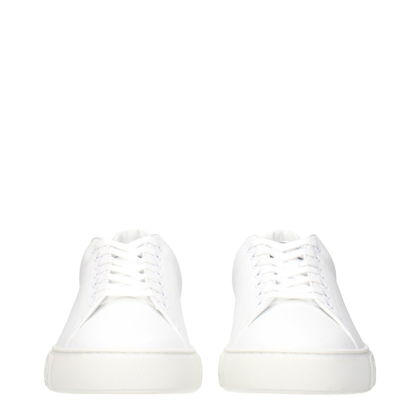 Versace Weiße niedrige Lederschuhe
