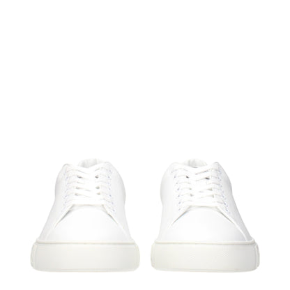 Versace Weiße niedrige Lederschuhe