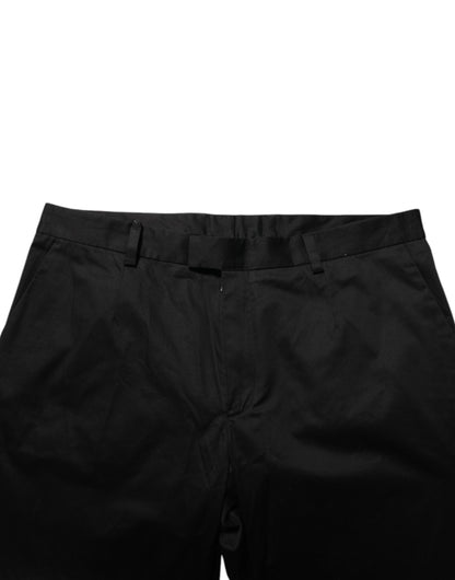 Dolce &amp; Gabbana – Schwarze Freizeithose aus Baumwollstretch