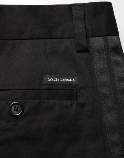 Dolce &amp; Gabbana – Schwarze Freizeithose aus Baumwollstretch