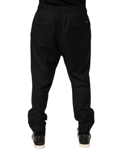Dolce &amp; Gabbana Schwarze Jogginghose mit Kordelzug für Herren