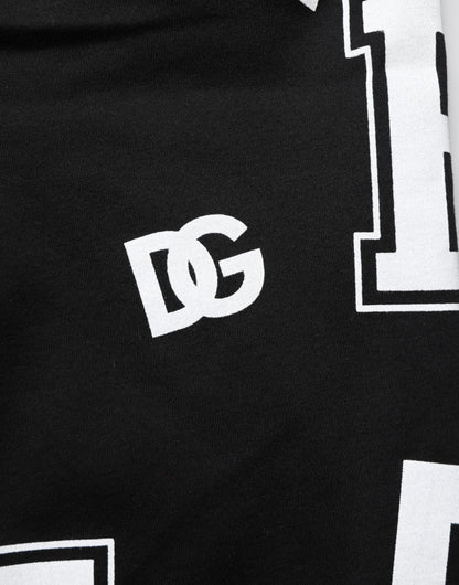 Dolce &amp; Gabbana – Lässige Bermudashorts aus Baumwolle mit schwarzem Logo-Print