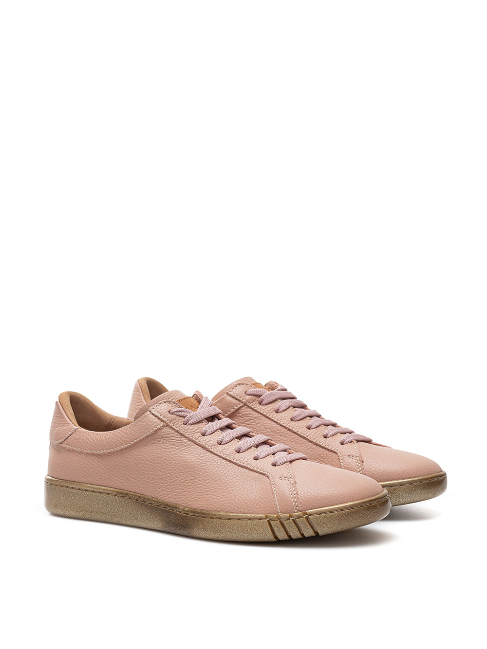 Bally Pink Leather Low Top Sneakers