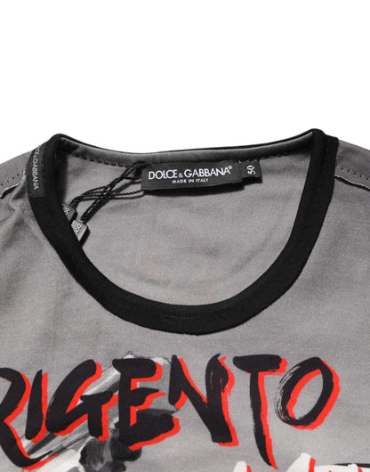 Dolce &amp; Gabbana – Mehrfarbiges T-Shirt mit Agrigento Dance-Jazz-Musik-Print