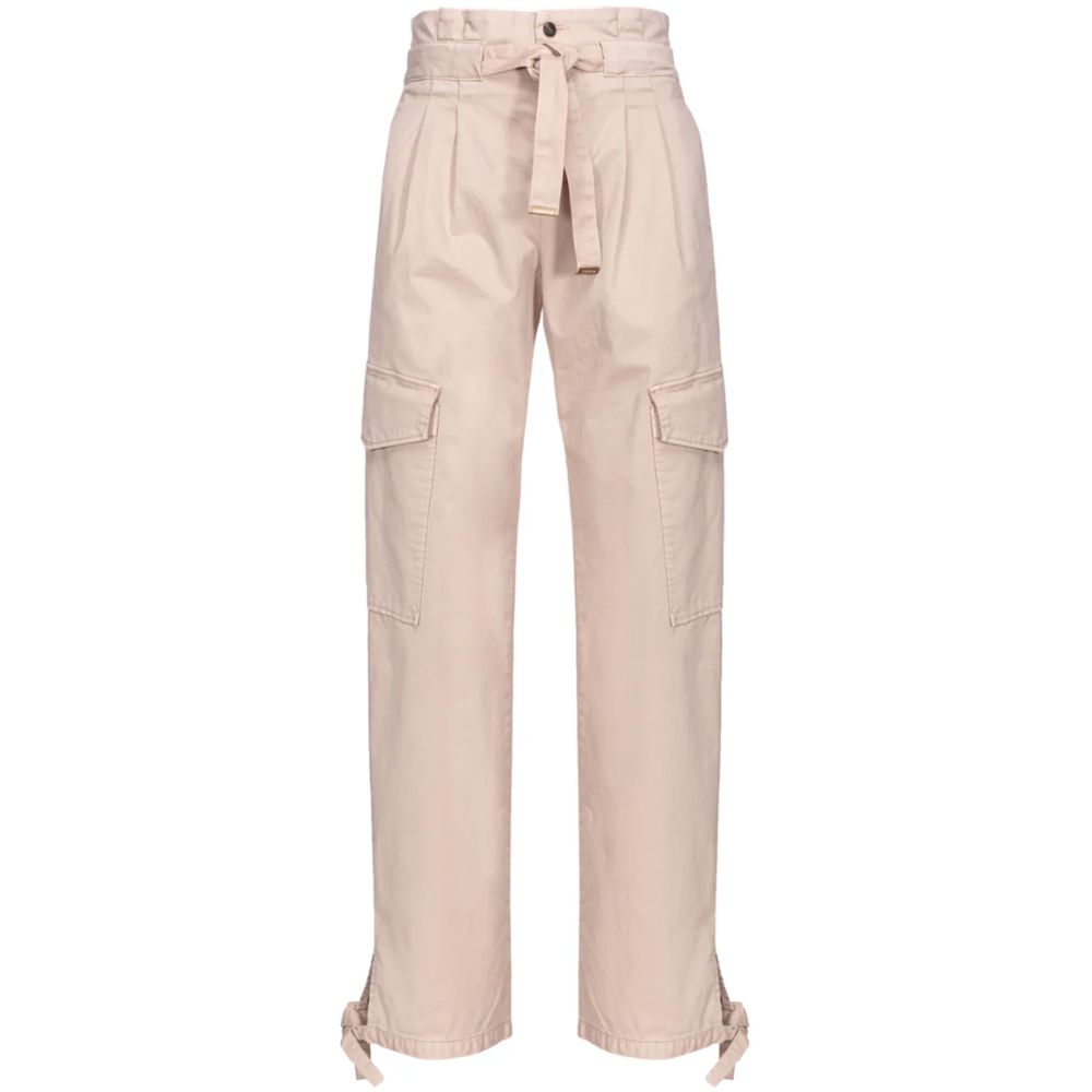 PINKO Pink Cotton Women Trouser With Cargo Pockets