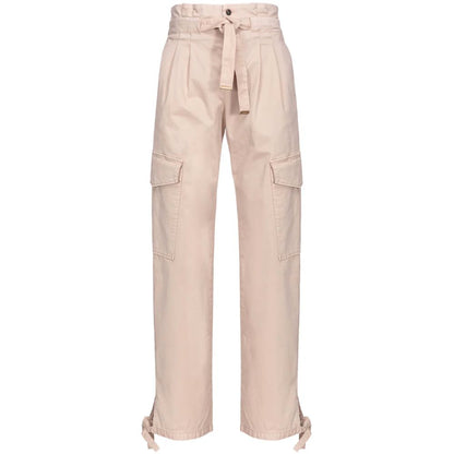 PINKO Pink Cotton Women Trouser With Cargo Pockets